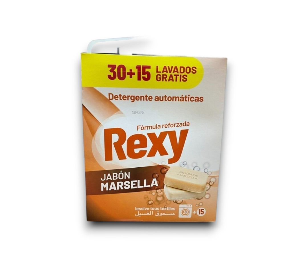 Detergente REXY Marsella 3.375kg Cj*4uds 