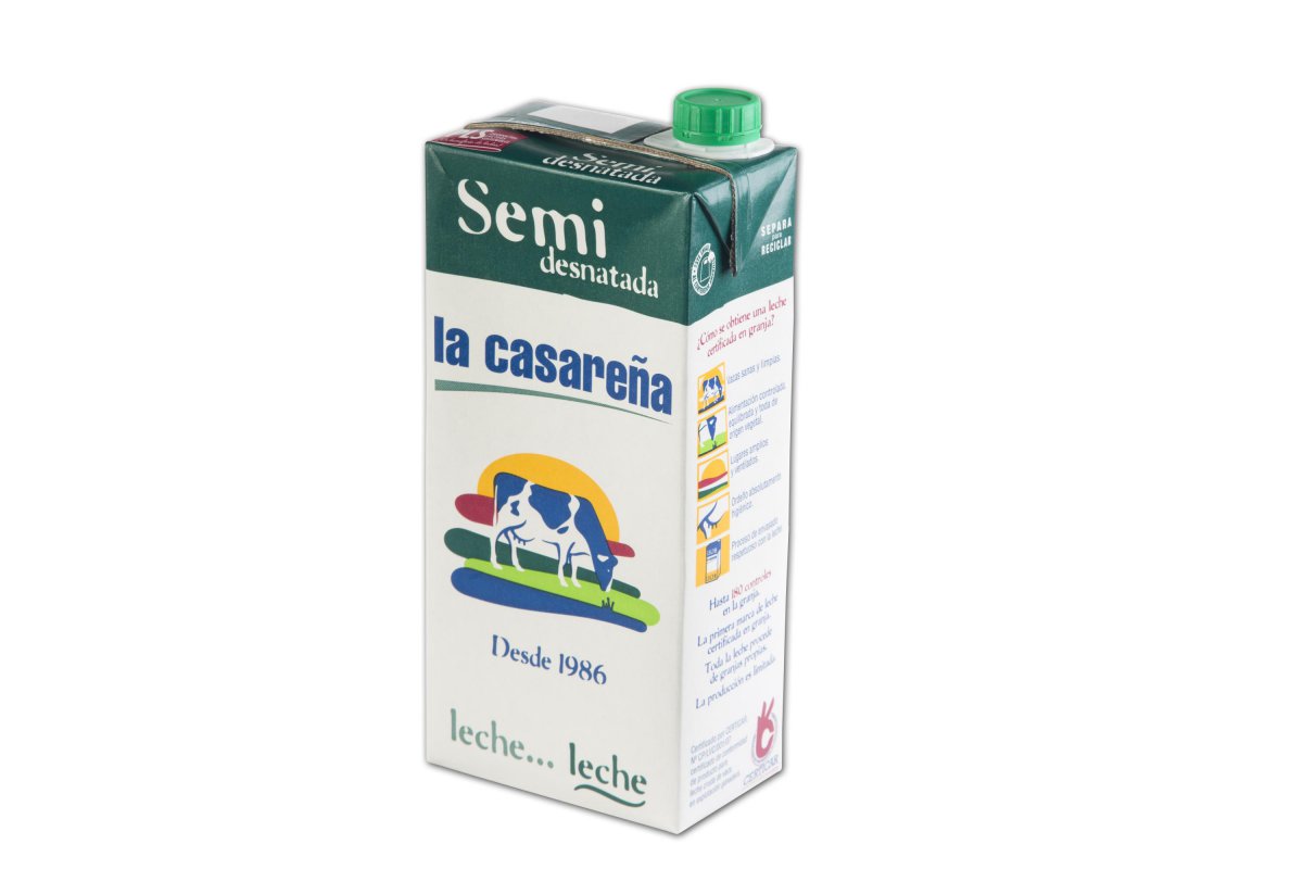 Leche Casareña Semidesnada 1L 