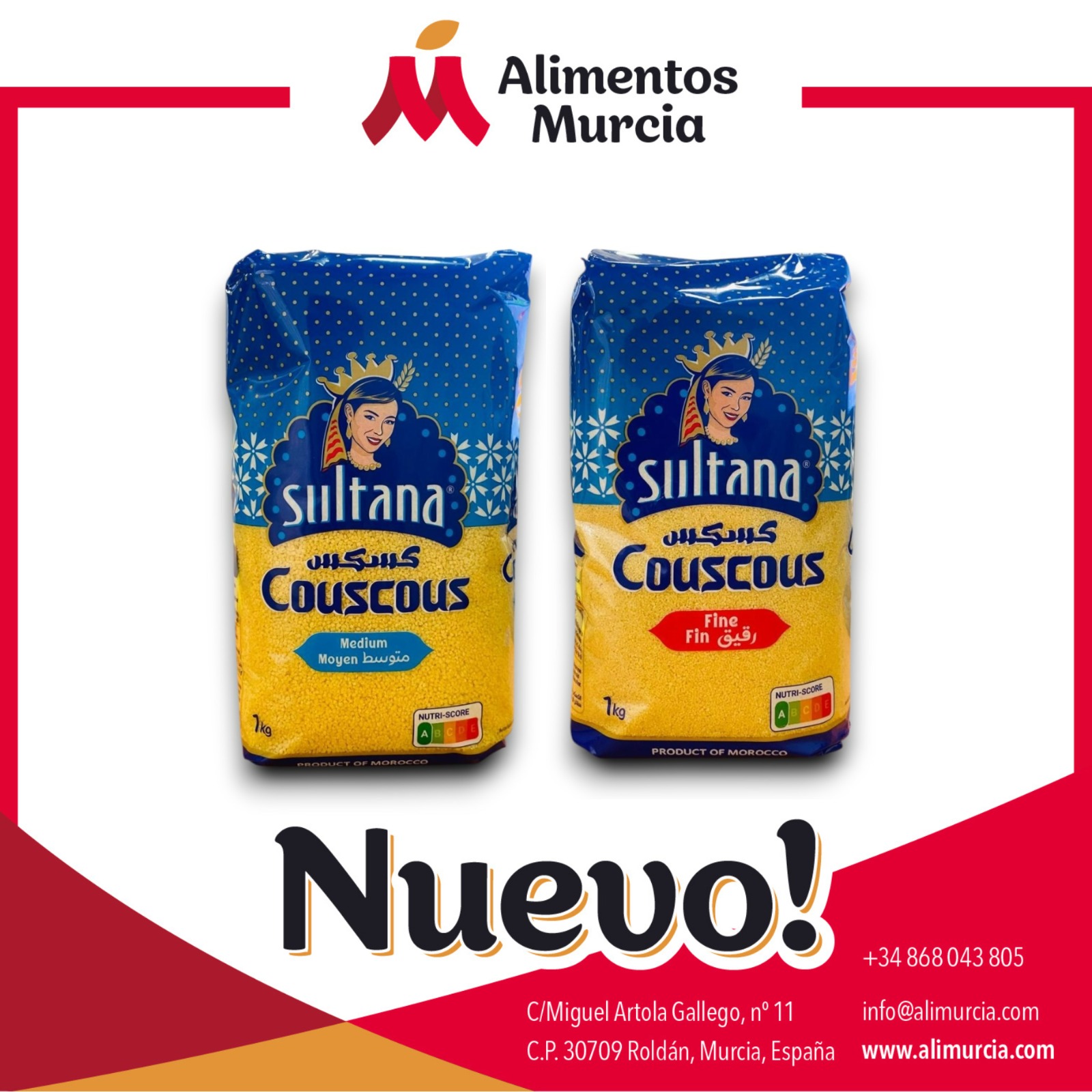 Couscous SULTANA Fino 1kg Cj*12kg CjxPlt*95